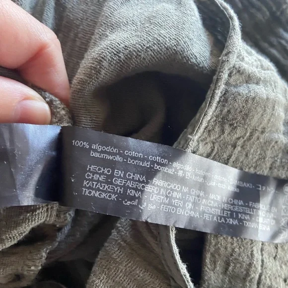 🛑SOLD ZARA Green Belted Long Textured Jumpsuit - Picture 10 of 10